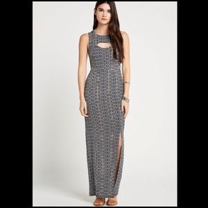BCBGeneration Tribal Print Keyhole Maxi Dress